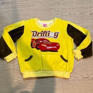 Maxi maxi vintage yellow and brown Disney Pixar Cars Lightning McQueen fleece pu